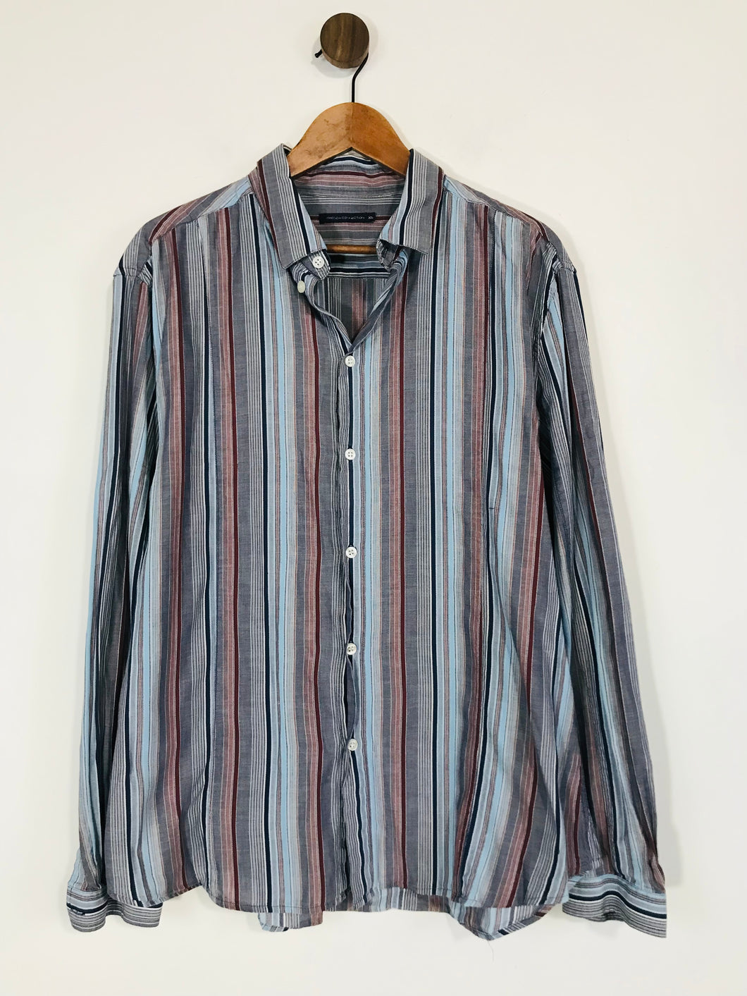 French Connection Men's Striped Button-Up Shirt | XL | Multicolour