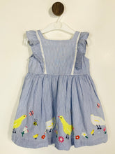 Load image into Gallery viewer, John Lewis Kid&#39;s Striped Ruffle A-Line Dress | 12-18 months | Blue
