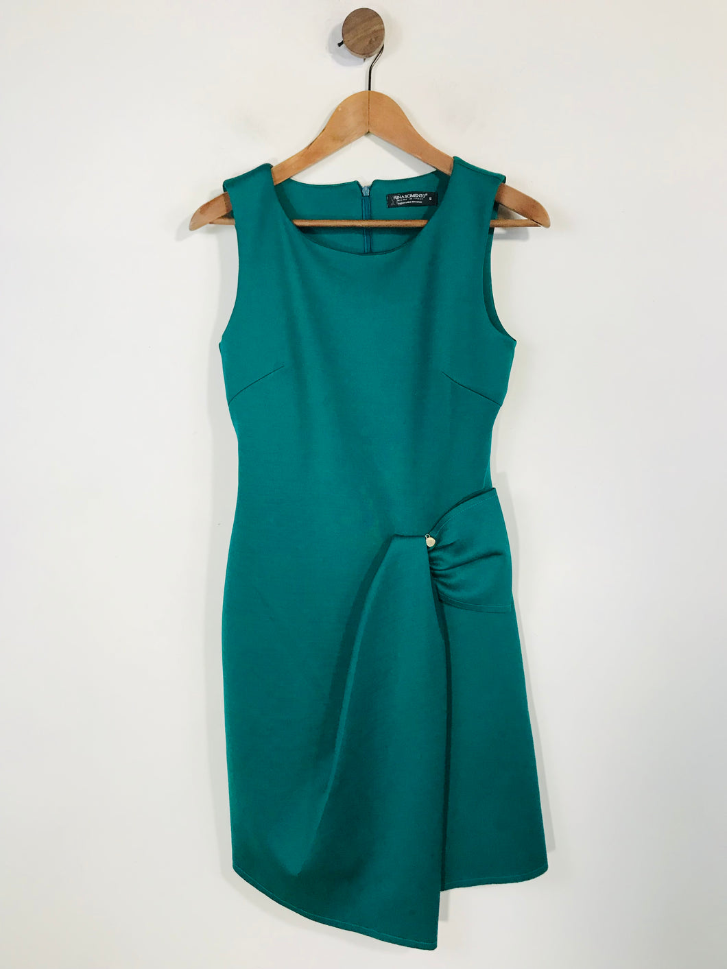Rina Scimento Women's Ruched Bodycon Dress | S UK8 | Green