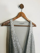 Load image into Gallery viewer, The White Company Women&#39;s Sequin Wrap Tank Top | M UK10-12 | Grey
