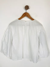 Load image into Gallery viewer, Zara Women&#39;s Cotton Balloon sleeve Blouse | S UK8 | White
