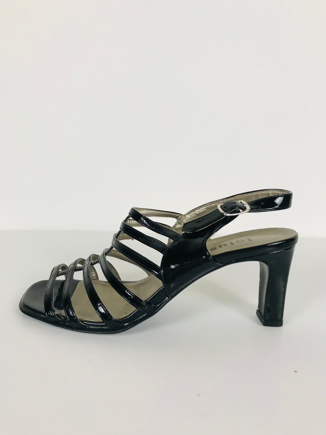 Lotus Women's Leather Strappy Heels | UK4 | Black