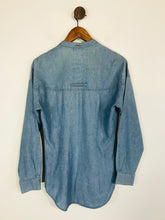 Load image into Gallery viewer, Nicole Farhi Women&#39;s Boho Button-Up Shirt | S/M | Blue
