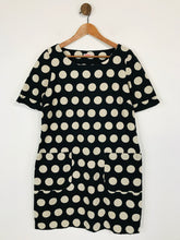 Load image into Gallery viewer, Cath Kidston Women&#39;s Cotton Polka Dot Shift Dress | UK12 | Black
