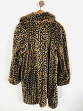 Load image into Gallery viewer, House of Fraser Women&#39;s Faux Fur Leopard Print Overcoat Coat | M UK10-12 | Brown
