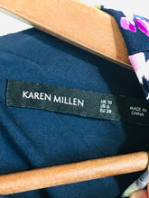 Load image into Gallery viewer, Karen Millen Women&#39;s Floral Ruffle Blouse | UK10 | Blue
