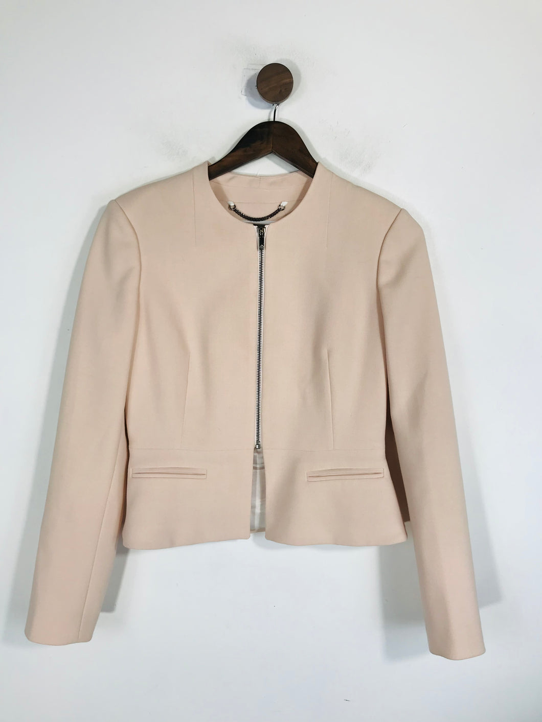 L.K. Bennett Women's Collarless Smart Blazer Jacket | UK10 | Pink