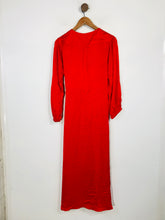 Load image into Gallery viewer, Zara Women&#39;s Satin Midi Wrap Dress | M UK10-12 | Red
