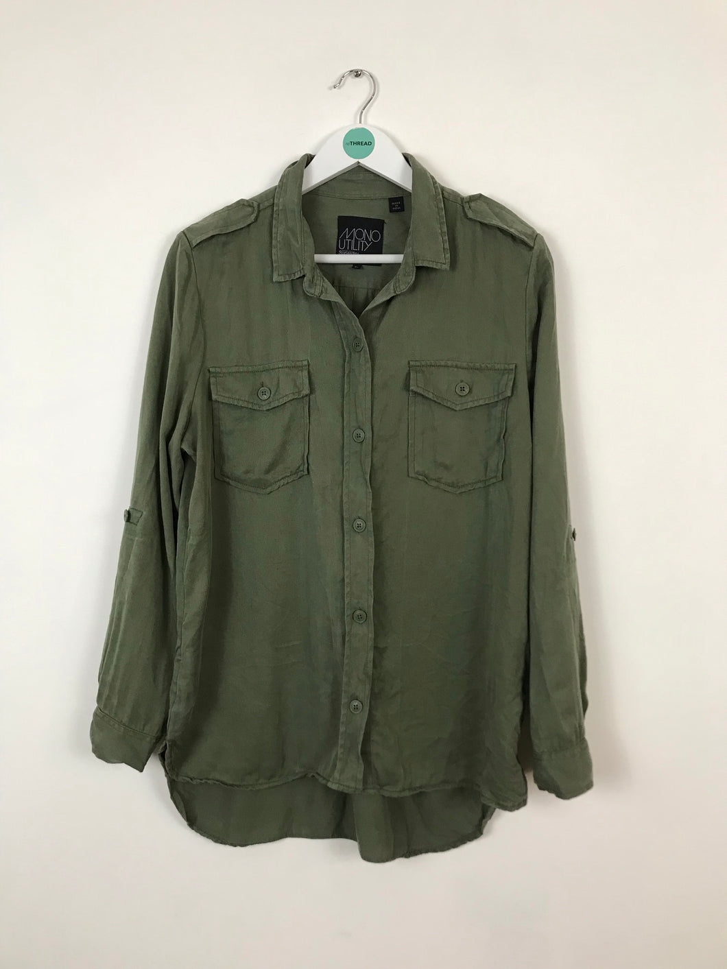 Superdry Oversized Military Style Shirt | L UK12-14 | Green