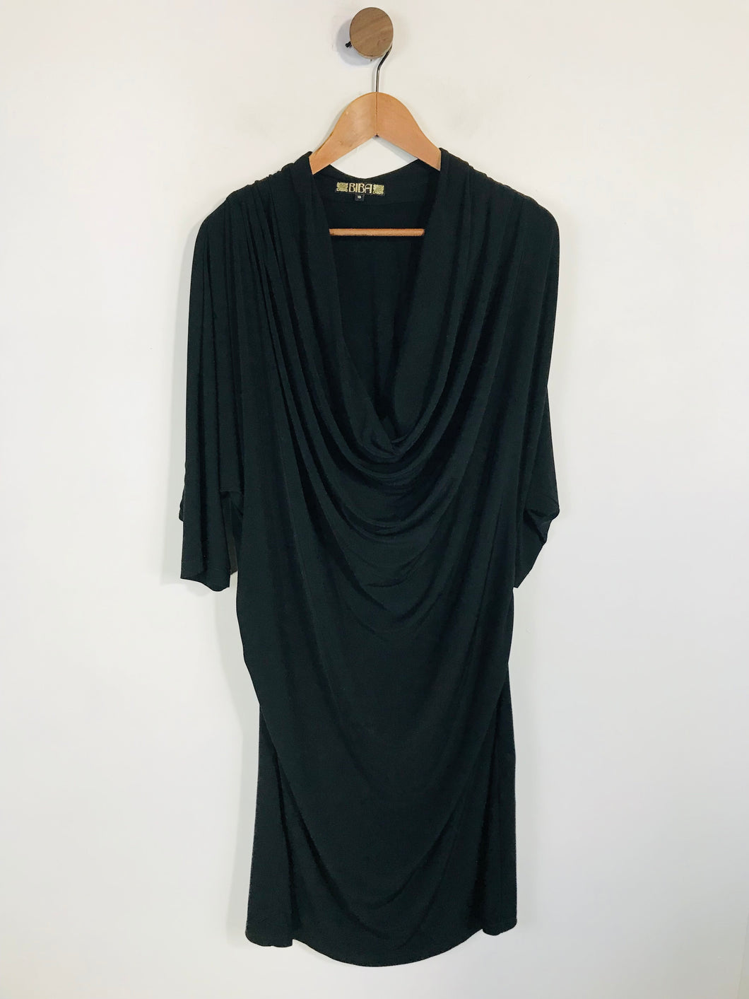 Biba Women's Cowl Neck Sheath Dress | UK18 | Black