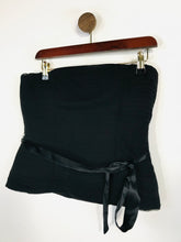 Load image into Gallery viewer, Coast Women&#39;s Silk Corset Bandeau Top | UK12 | Black
