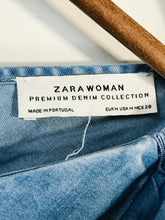 Load image into Gallery viewer, Zara Women&#39;s Denim V-Neck Blouse | M UK10-12 | Blue
