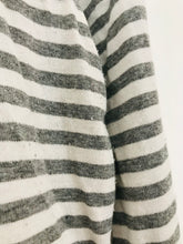 Load image into Gallery viewer, Mint Velvet Women&#39;s Striped Peplum Blouse | M UK10-12 | Grey
