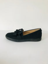 Load image into Gallery viewer, Russell &amp; Bromley Women’s Bow Slip-On Loafers | 39 UK6 | Black
