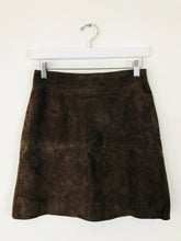 Load image into Gallery viewer, U2 Women’s Leather A-line Skirt NWT | L UK12 | Brown
