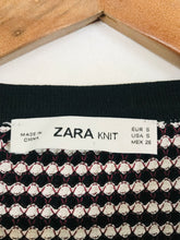 Load image into Gallery viewer, Zara Women’s Knit Cardigan | S UK8 | Black White
