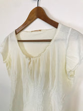 Load image into Gallery viewer, BP Studio Women&#39;s Silk Trim Blouse | S UK8 | White
