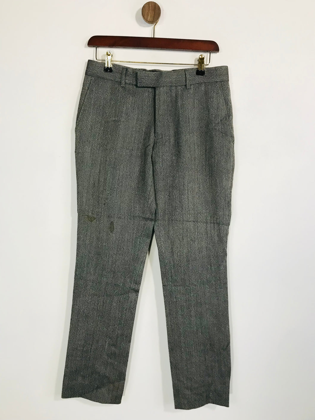 Topman Men's Wool Smart Trousers | 30 | Grey