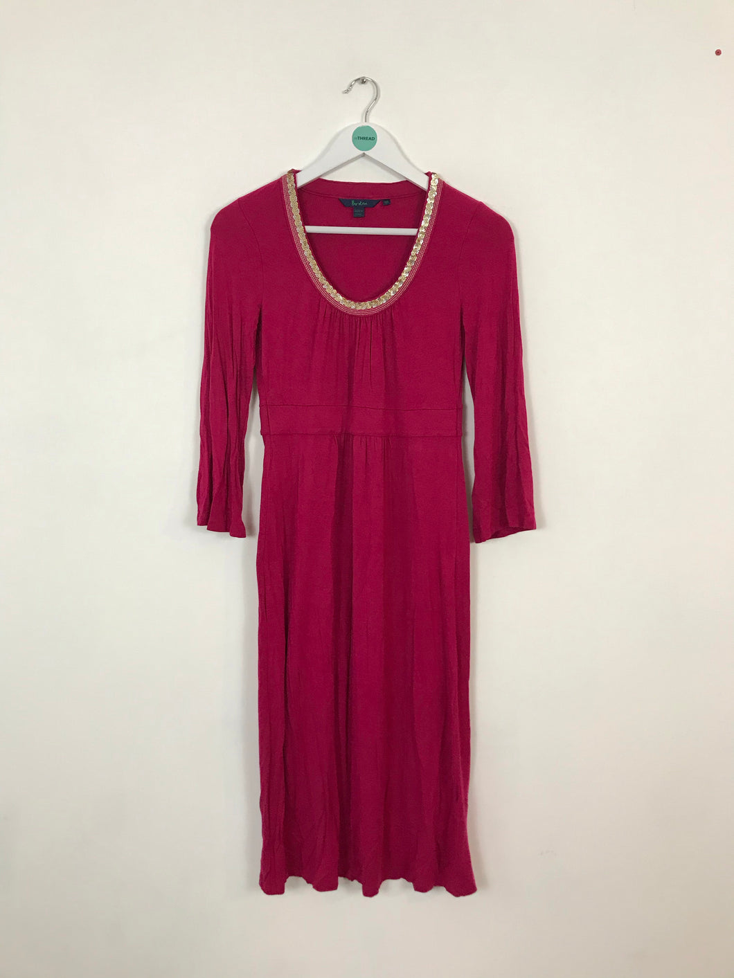 Boden Women’s Empire Line Jersey Maxi Dress | UK 10 | Pink