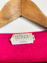 Load image into Gallery viewer, Denner Cashmere Women&#39;s Cashmere V-Neck Jumper | M UK10-12 | Pink
