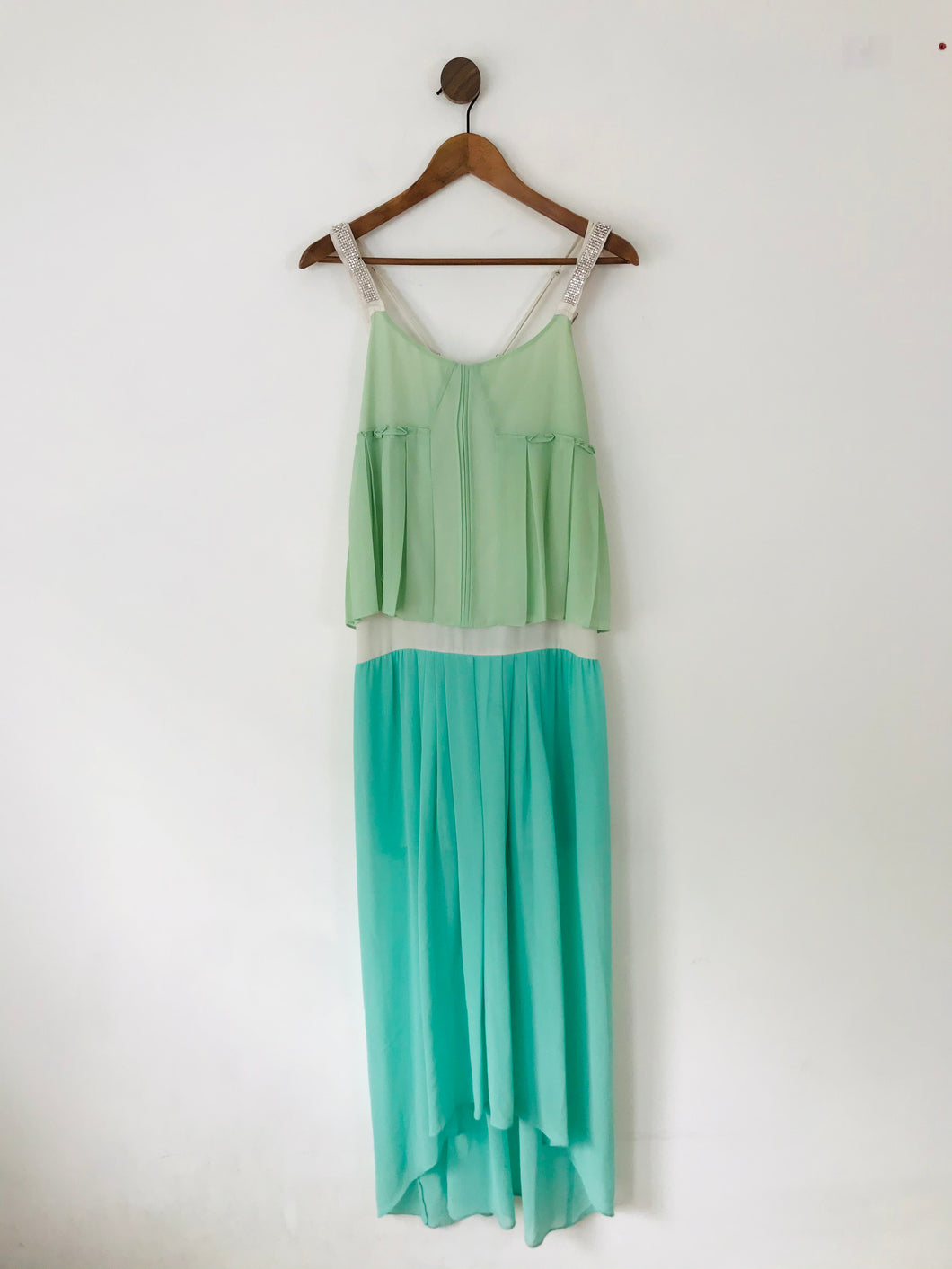 Pinko Women's Pleated Maxi Dress | UK8 | Green