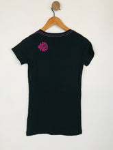 Load image into Gallery viewer, GioGoi Women&#39;s Bejewelled Slim Fit T-Shirt NWT | S UK8 | Black
