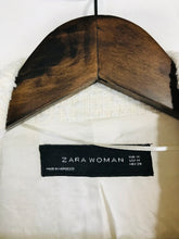 Load image into Gallery viewer, Zara Women&#39;s Tweed Overcoat Coat | M UK10-12 | White
