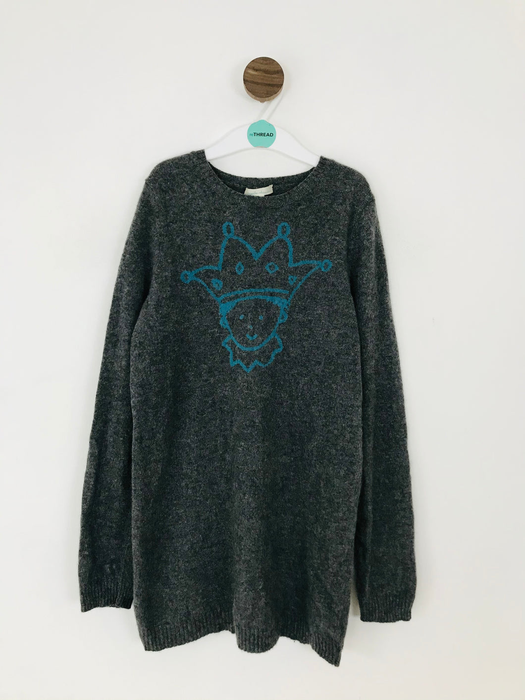 Marie Chantal Kid’s 100% Cashmere Long Jumper | L Age 10-12 | Grey