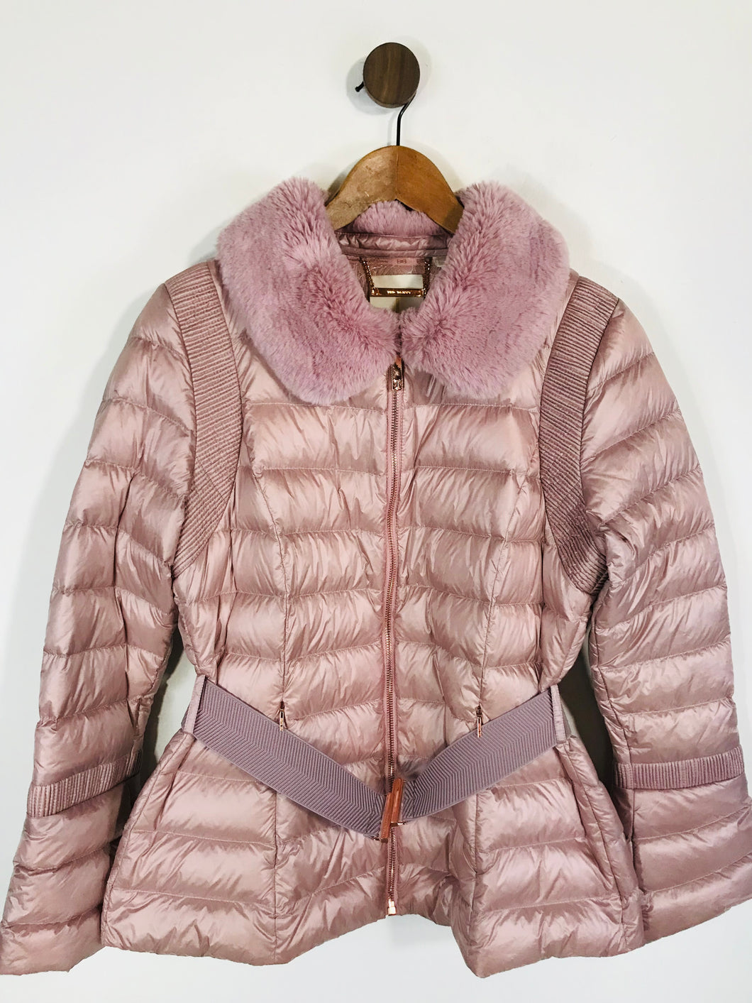 Ted Baker Women's Belted Puffer Jacket | 4 | Pink