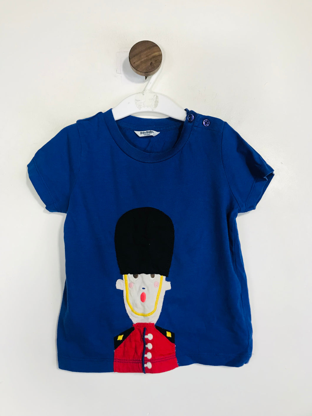 Boden Kid's London Guards Embroidered T-Shirt | 12-18 Months | Blue