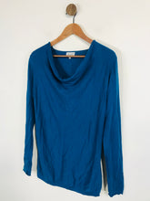 Load image into Gallery viewer, Jigsaw Cashmere Women&#39;s Cowl Neck Jumper | M UK10-12 | Blue
