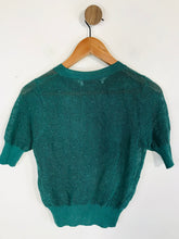 Load image into Gallery viewer, Zara Women&#39;s Crop Knit T-Shirt | M UK10-12 | Green
