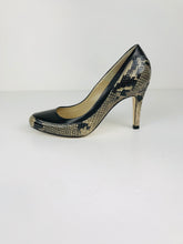 Load image into Gallery viewer, Hobbs Women&#39;s Snakeskin Heels | 36 UK3 | Black
