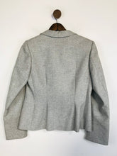 Load image into Gallery viewer, Salvatore Ferragamo Women&#39;s Wool Vintage Blazer Jacket | IT44 UK12 | Grey
