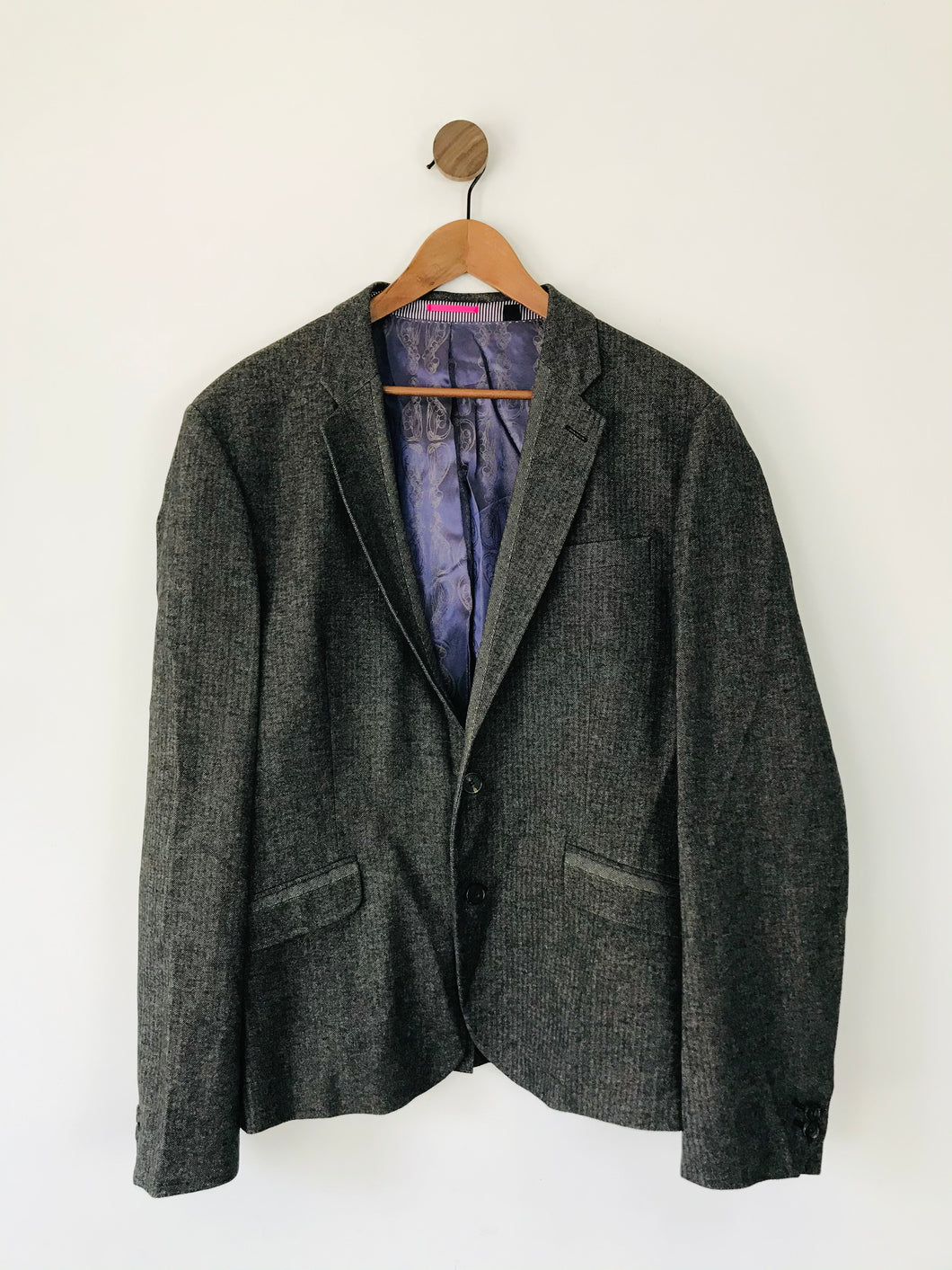 Ted Baker Men’s Cotton Blazer Suit Jacket | 6 2XL | Grey