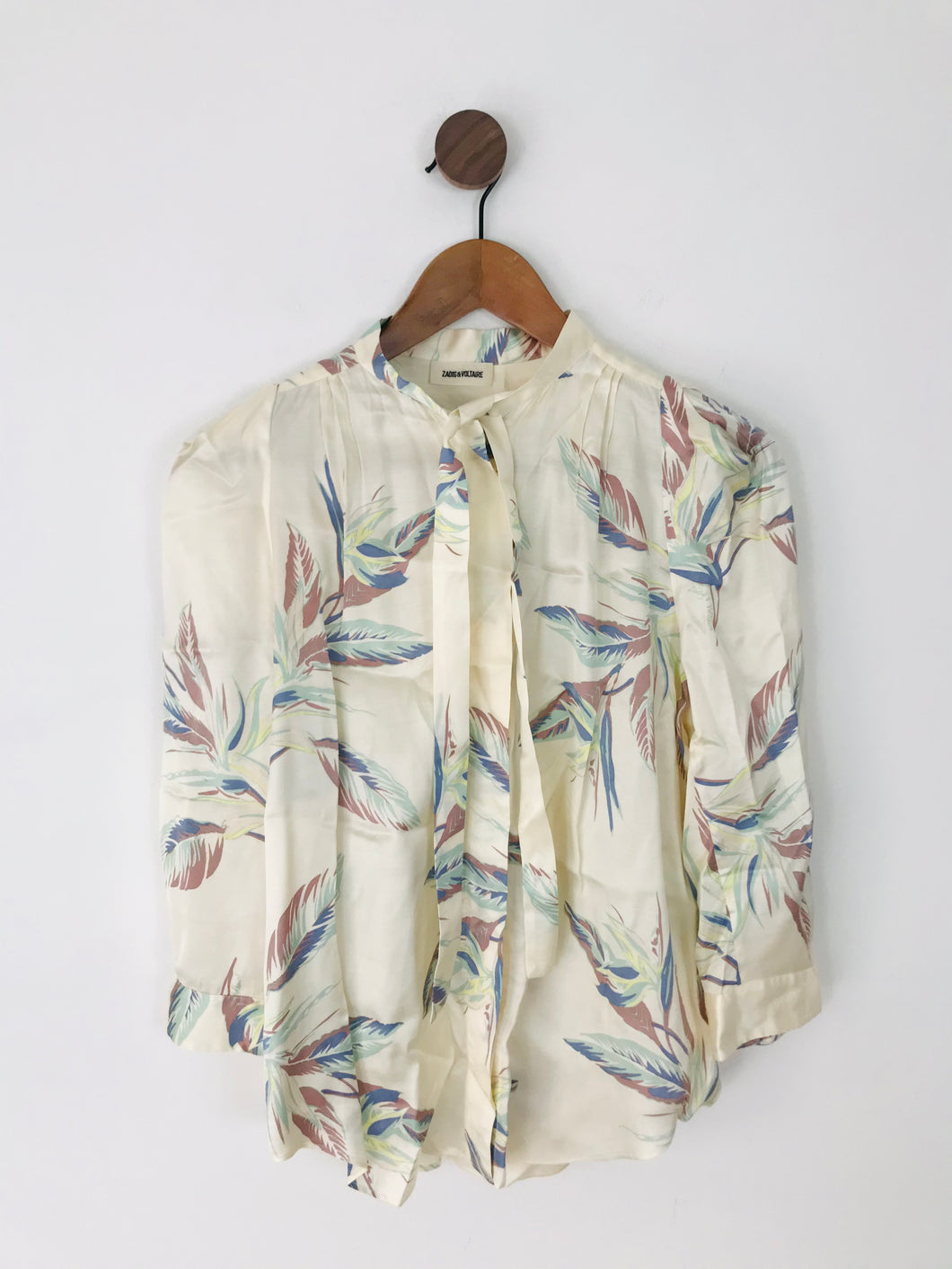Zadig & Voltaire Women’s Long Sleeve Blouse Shirt | M | Cream