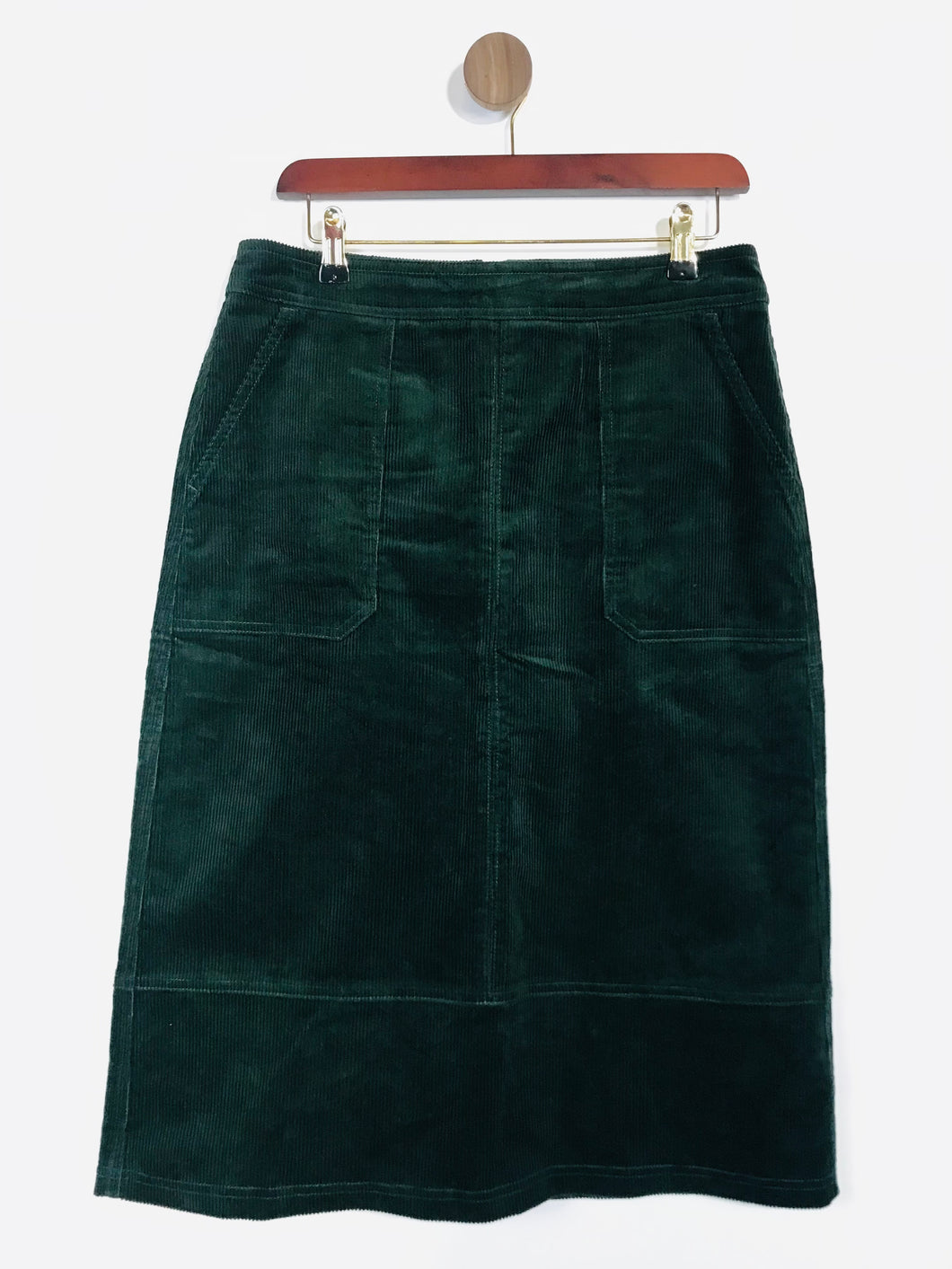 Boden Women's Corduroy Midi Skirt | UK12 | Green