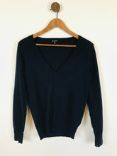 Load image into Gallery viewer, Massimo Dutti Women&#39;s Cashmere Elbow Patch Jumper | S UK8 | Blue
