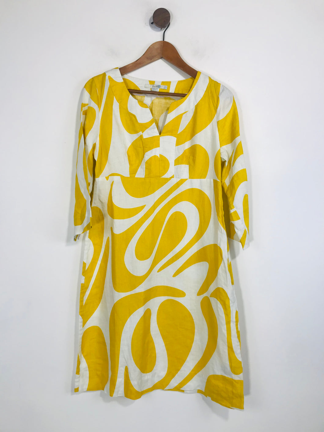 Boden Women's Linen A-Line Kaftan Dress | UK10 | Yellow