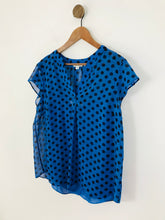 Load image into Gallery viewer, Boden Women&#39;s Polka Dot Sheer Blouse | UK16 | Blue
