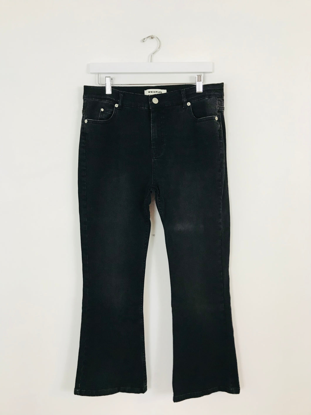 Whistles Women’s Crop Kick Flare Jeans | 32 UK14 | Black