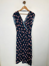 Load image into Gallery viewer, Jaeger Women&#39;s Silk Polka Dot A-Line Dress NWT | UK16 | Blue
