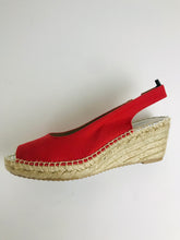Load image into Gallery viewer, Seasalt Women&#39;s Espadrille Slingback Wedge Sandals | EU39 UK6 | Red

