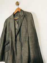 Load image into Gallery viewer, Sacoor Women&#39;s Wool Striped Blazer Jacket | 44 | Grey
