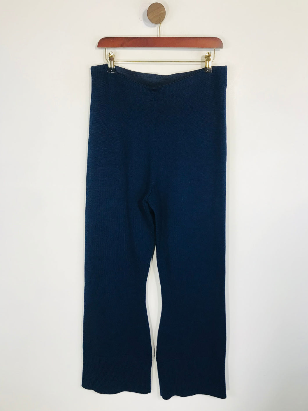COS Women's Wool Casual Trousers | M UK10-12 | Blue