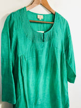 Load image into Gallery viewer, Anokhi Women&#39;s Tunic Blouse NWT | L UK14 | Green
