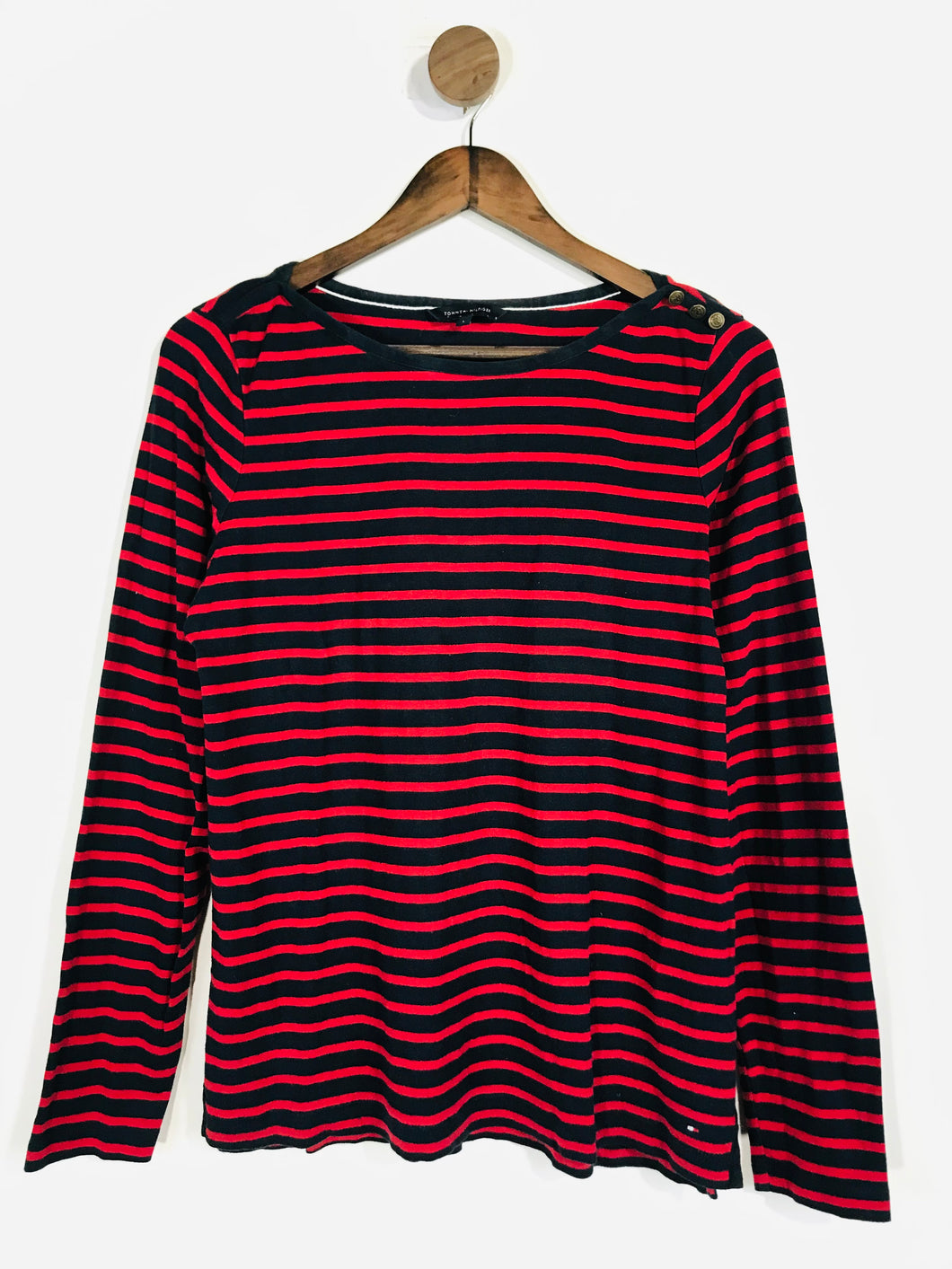 Tommy Hilfiger Women's Striped Long Sleeve T-Shirt | L UK14 | Multicoloured