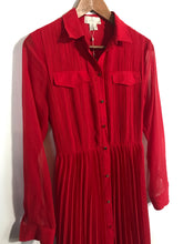 Load image into Gallery viewer, Coast Women&#39;s Pleated Shirt Dress NWT | UK10 | Red
