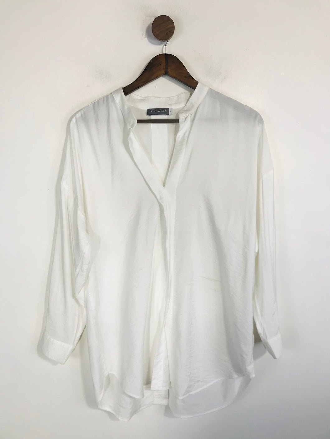 Mint Velvet Women's Long Sleeve Blouse | S UK8 | White