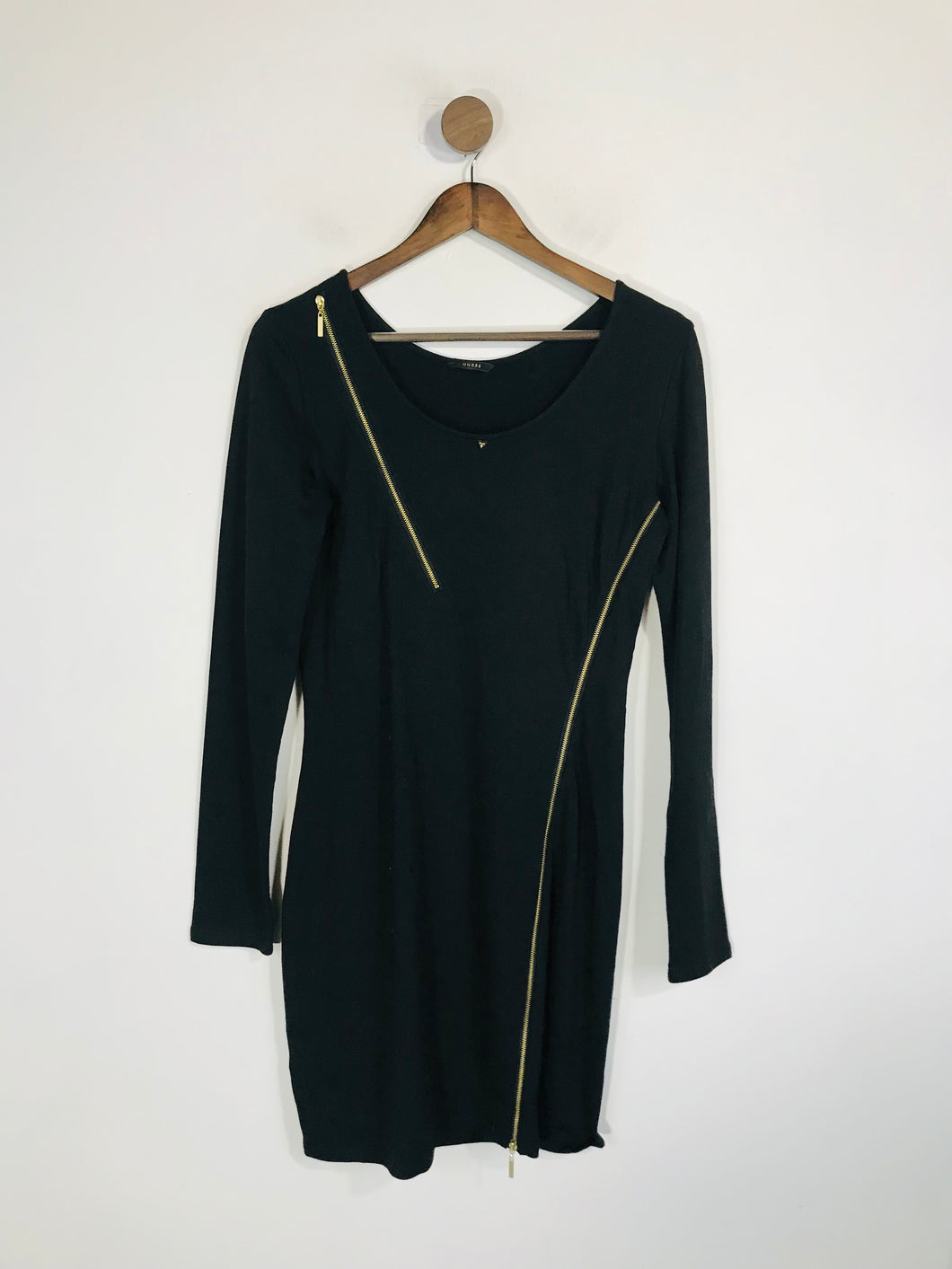 Guess Women's Long Sleeve Jersey Mini Dress | S UK8 | Black